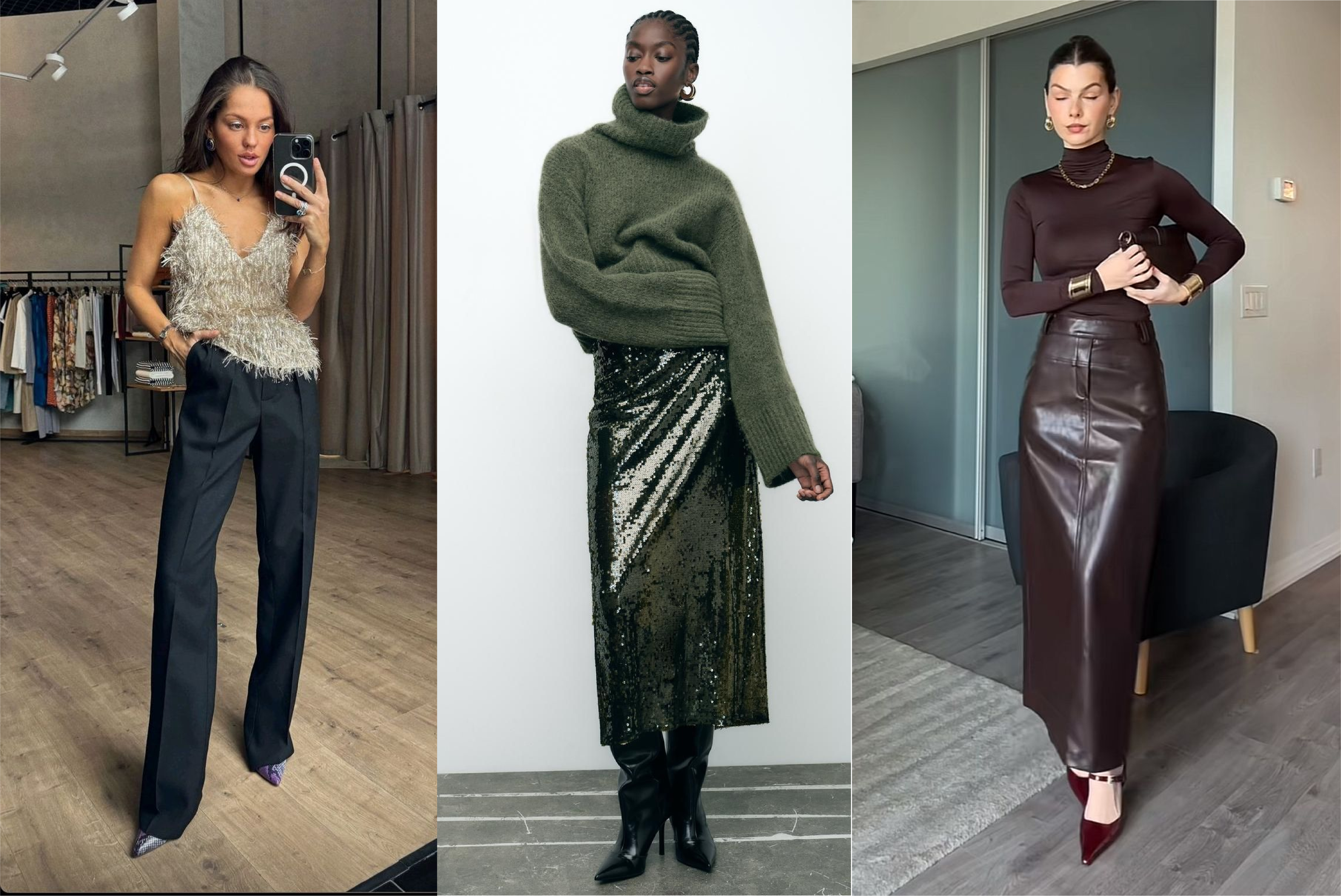 Надела и пошла: быстрые новогодние образы за 15 минут