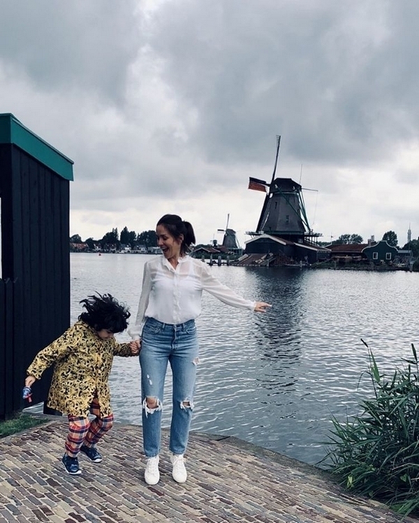 Наталья Орейро с сыном