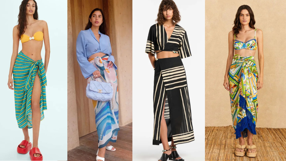 Платок: как и с чем носить парео на пляж и по городу летом