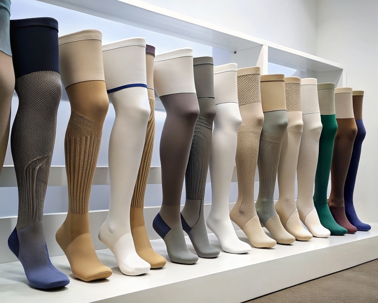 Компрессионные чулки на витрине