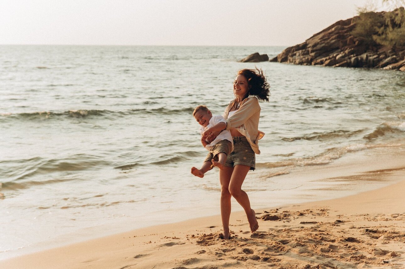 Анна Глаубэ с сыном