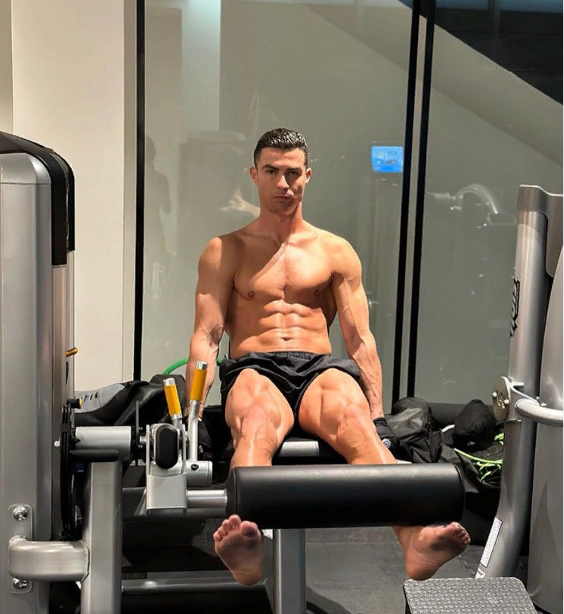 Криштиану в спортзале