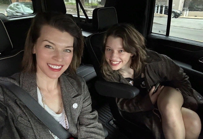 Мила Йовович с дочерью