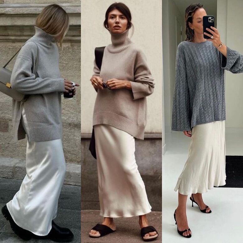 Как сочетать свитер с платьями осенью, чтобы сэкономить на новых вещах