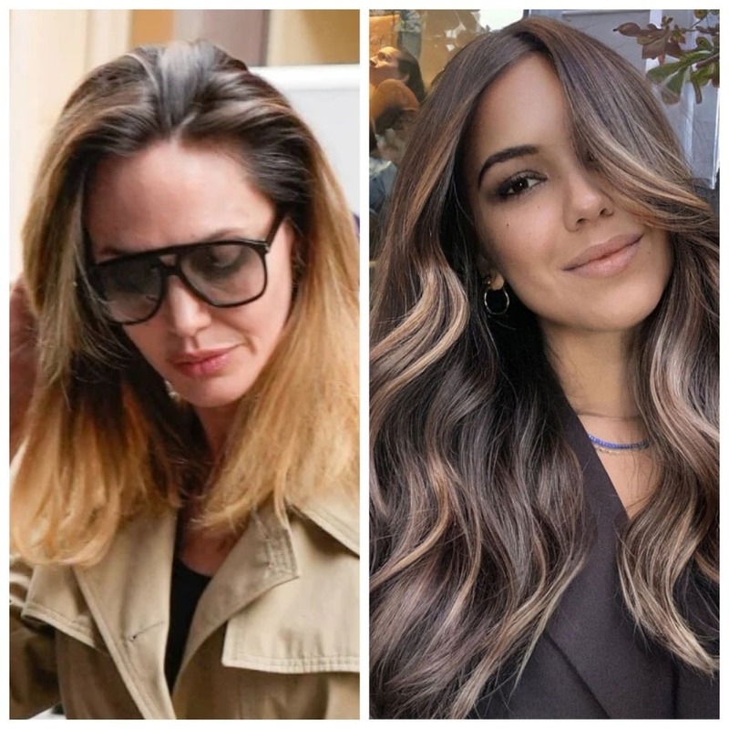 Идеальный вариант окрашивания для актрисы справа