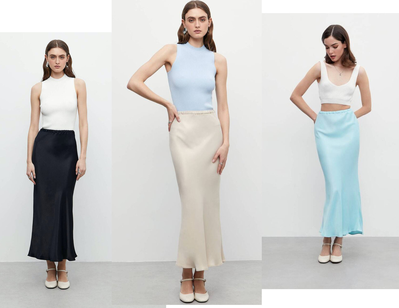 Юбки миди, которые можно носить под любой образ, от российского бренда I Am Studio