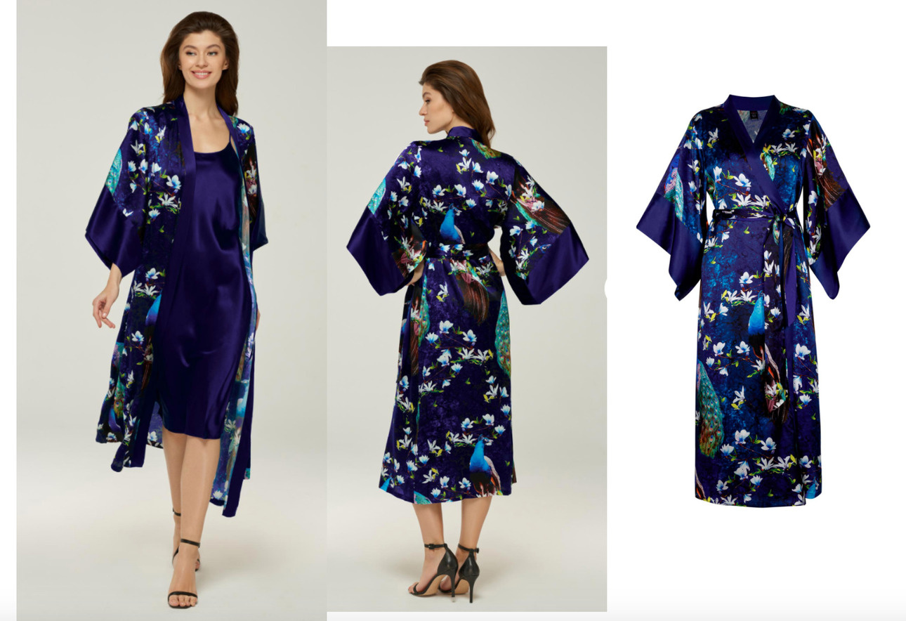 Кимоно из шелка французского белья, купальников и одежды для отдыха «Marс & André»