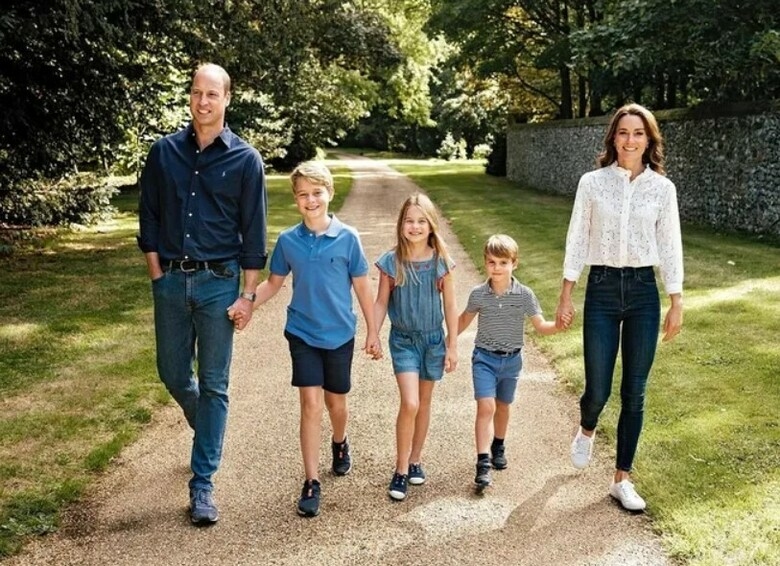 Кейт Миддлтон и Принц Уильям с детьми