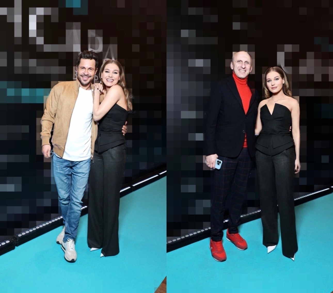 Актриса позировала на дорожке со своими коллегами