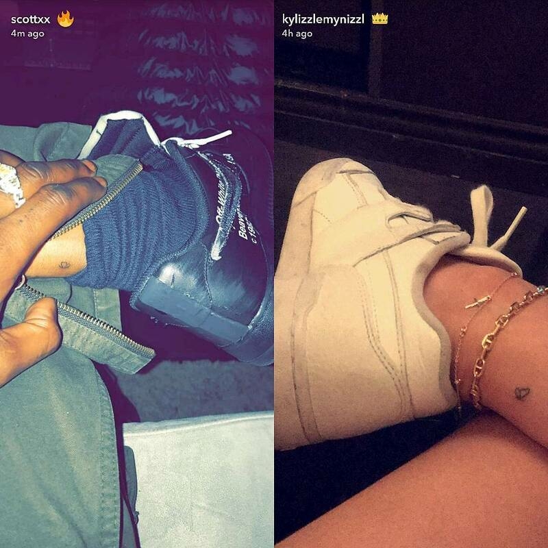 Тату Кайли и Трэвиса