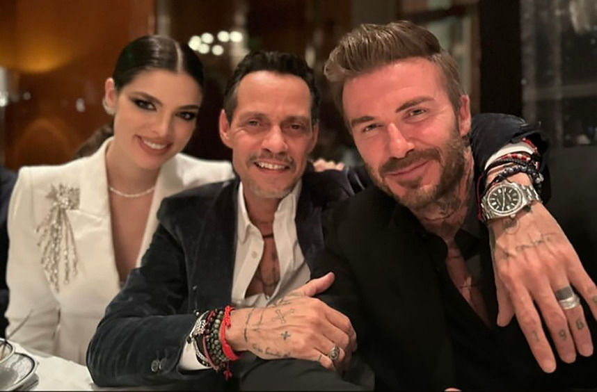 Надя Феррейра, Марк Энтони и Дэвид Бекхэм