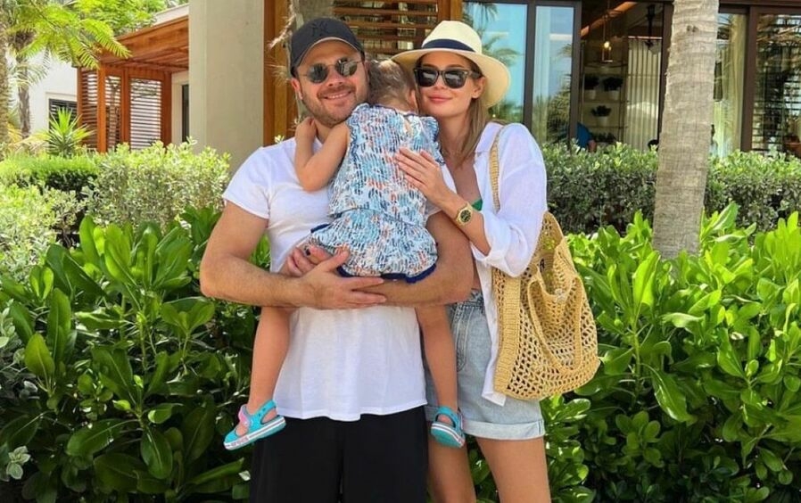 Эмин Агаларов с женой Аленой Гавриловой и дочерью Афиной