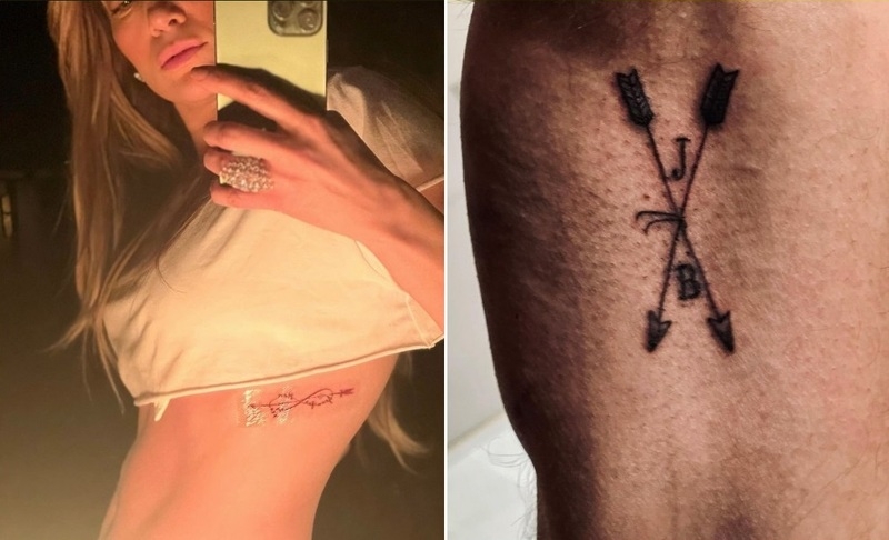 Парные тату Лопес и Аффлека