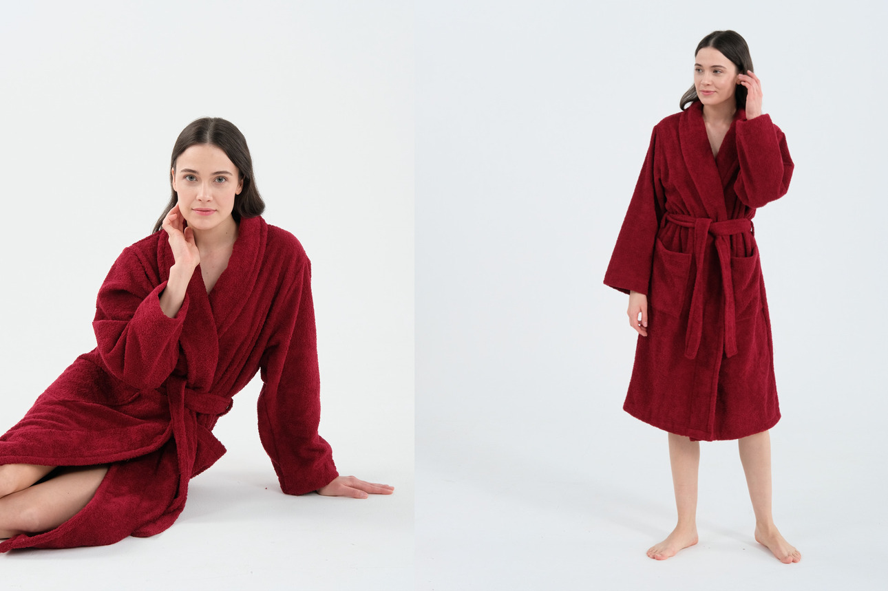 Махровый халат из 100% органического хлопка