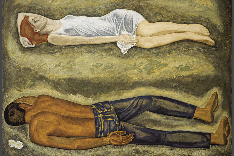 Попков В.Е. Двое. 1966 Холст, темпера