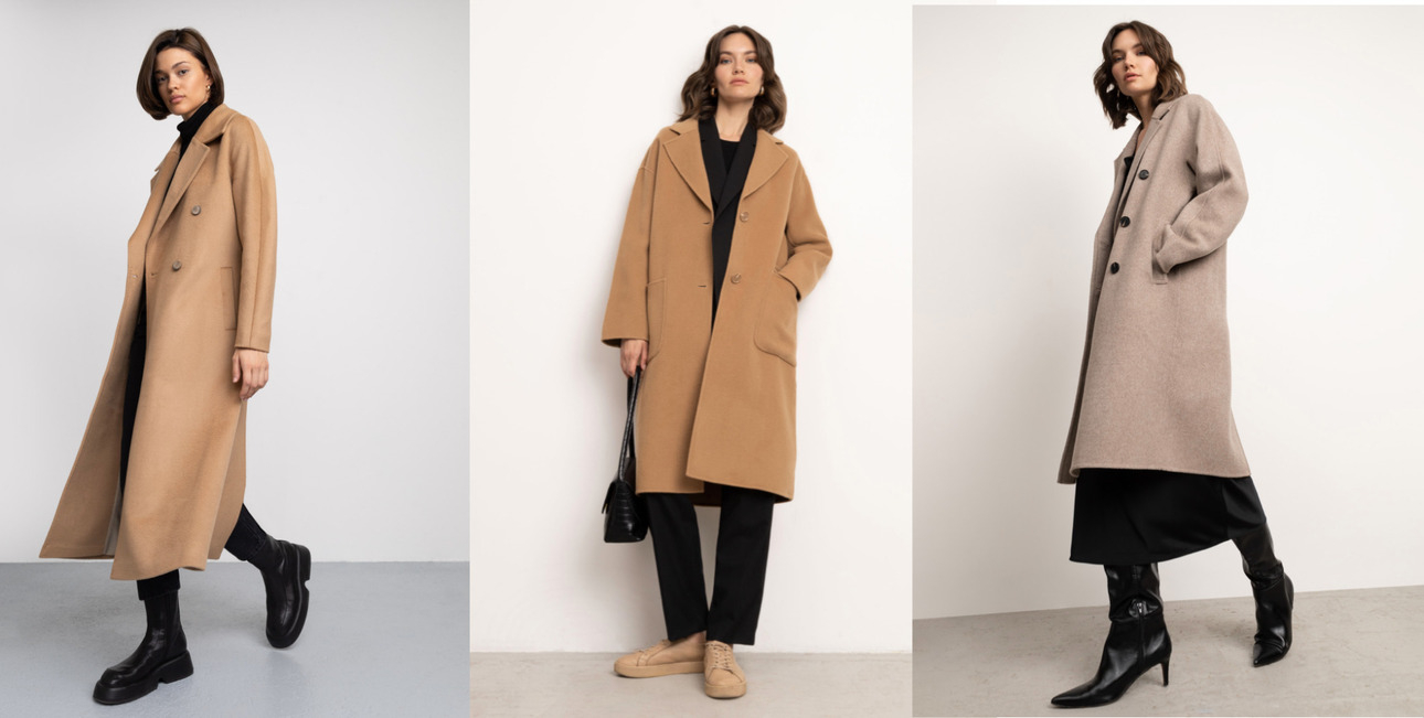 У российского бренда Emka много вариантов бежевых пальто