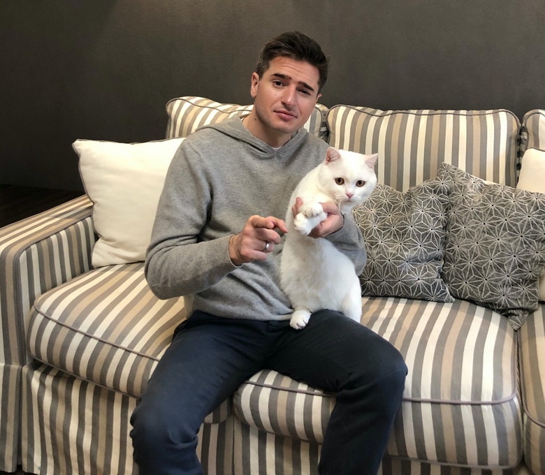 После сериала "Стикер" Иван забрал домой котенка