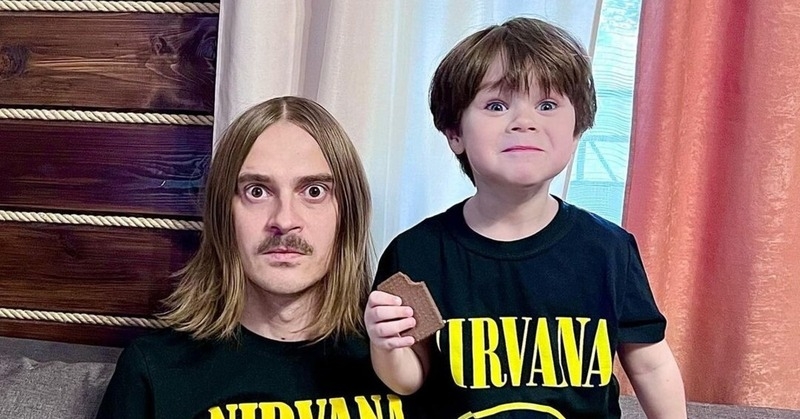 Илья Прусикин с сыном