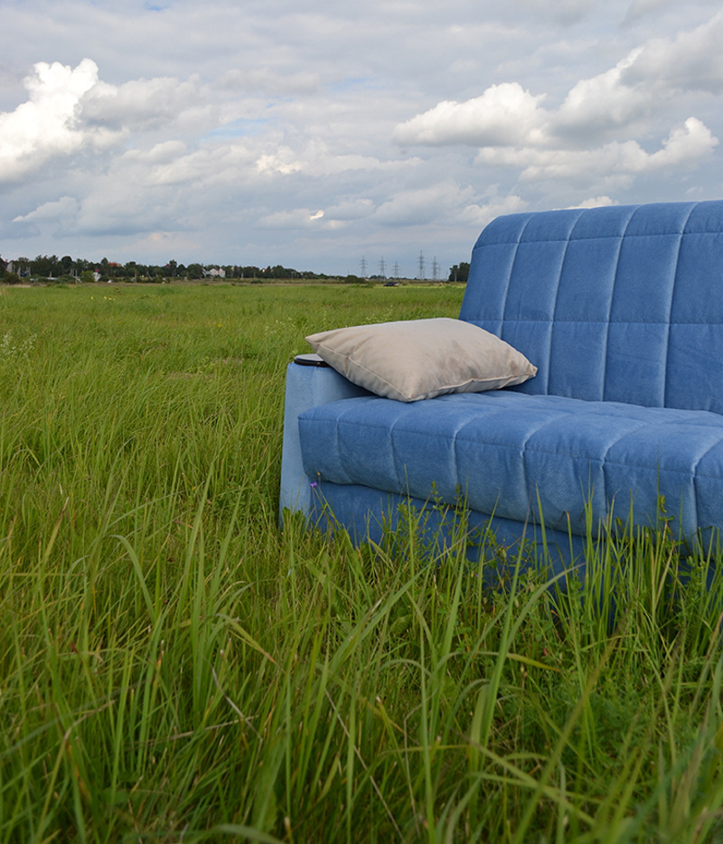 Диван «Ангара» лазурный велюр Triniti от фабрики Диванчик.ру