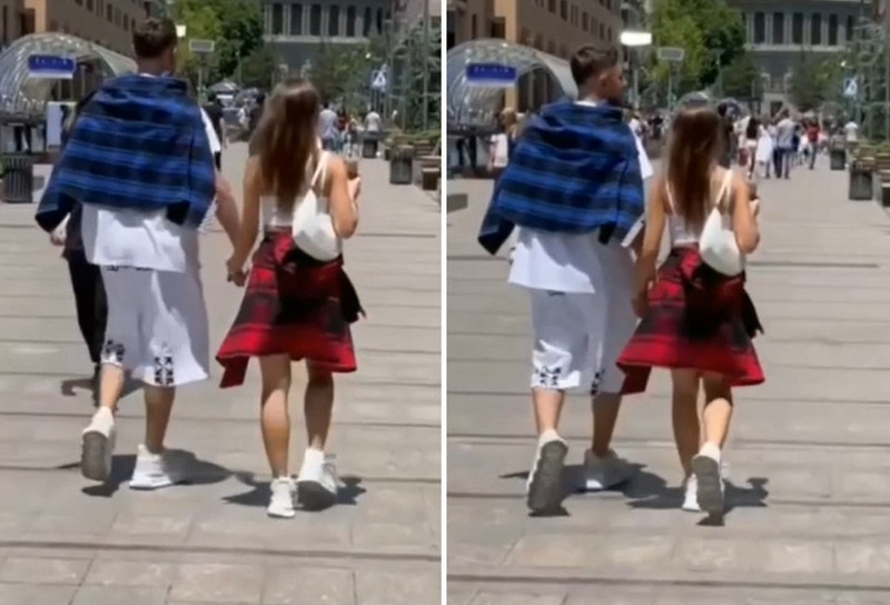 Давид Манукян и Мари Краймбрери гуляют в Армении