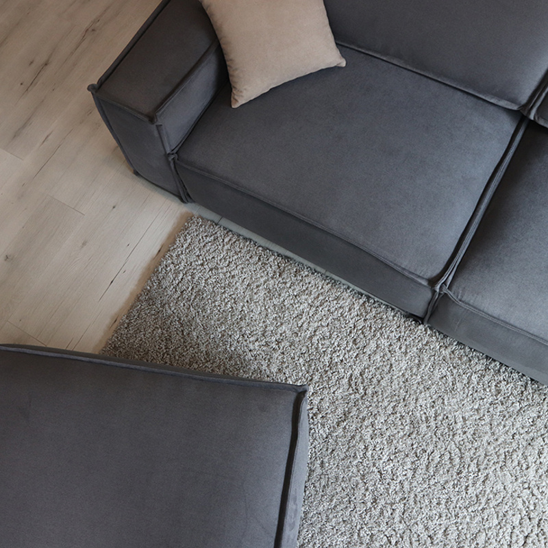 Диван и пуф «Комо» дымчато-серый шенилл Lounge от фабрики Диванчик.ру
