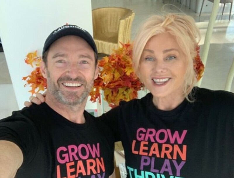 Хью Джекман с женой