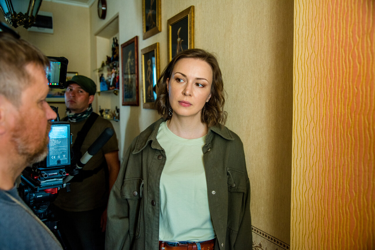 Рабочий момент на съемочной площадке