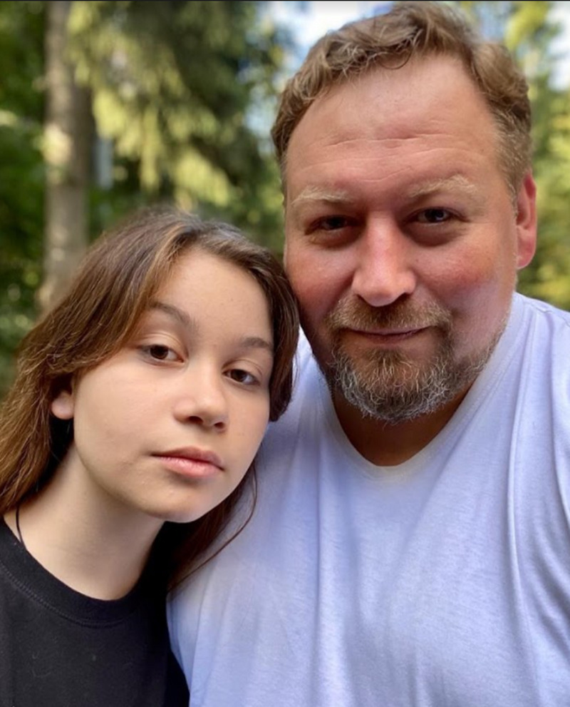 Актер с дочерью