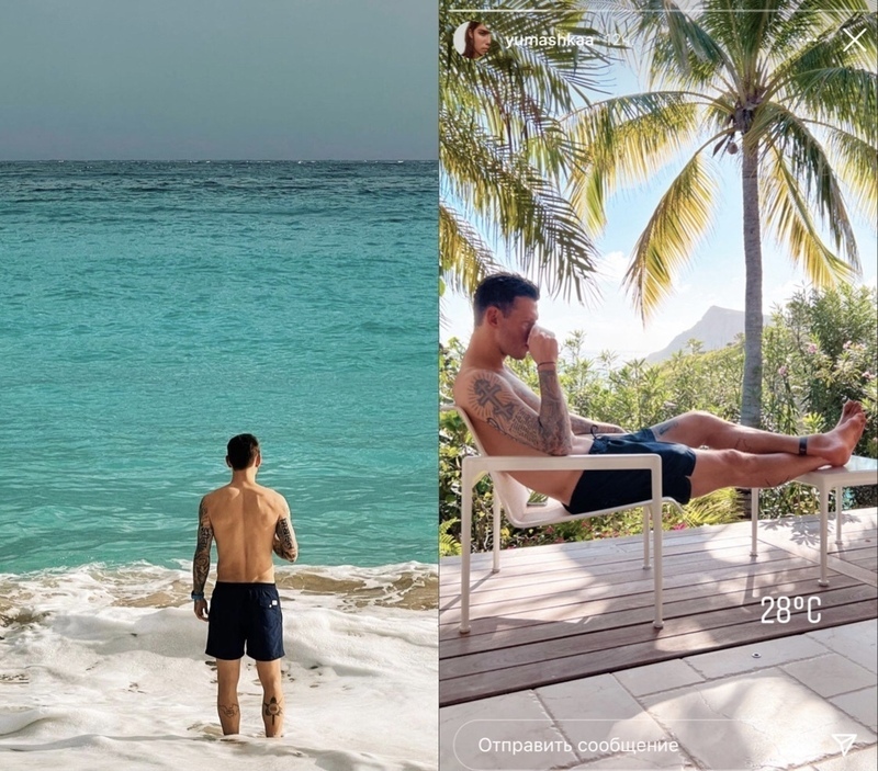 Футболист отдыхает на Карибском море