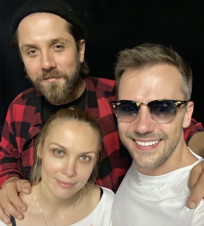 Актриса вместе с бывшим мужем и Романом Маякиным