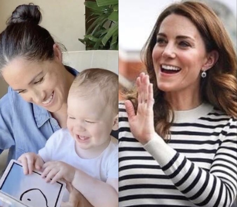 Меган Маркл и ее сын Арчи/Кейт Миддлтон