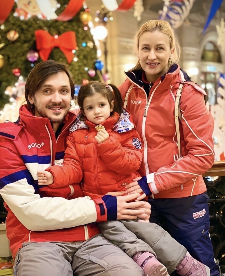 Татьяна Волосожар, Максим Траньков и их дочь Анжелика