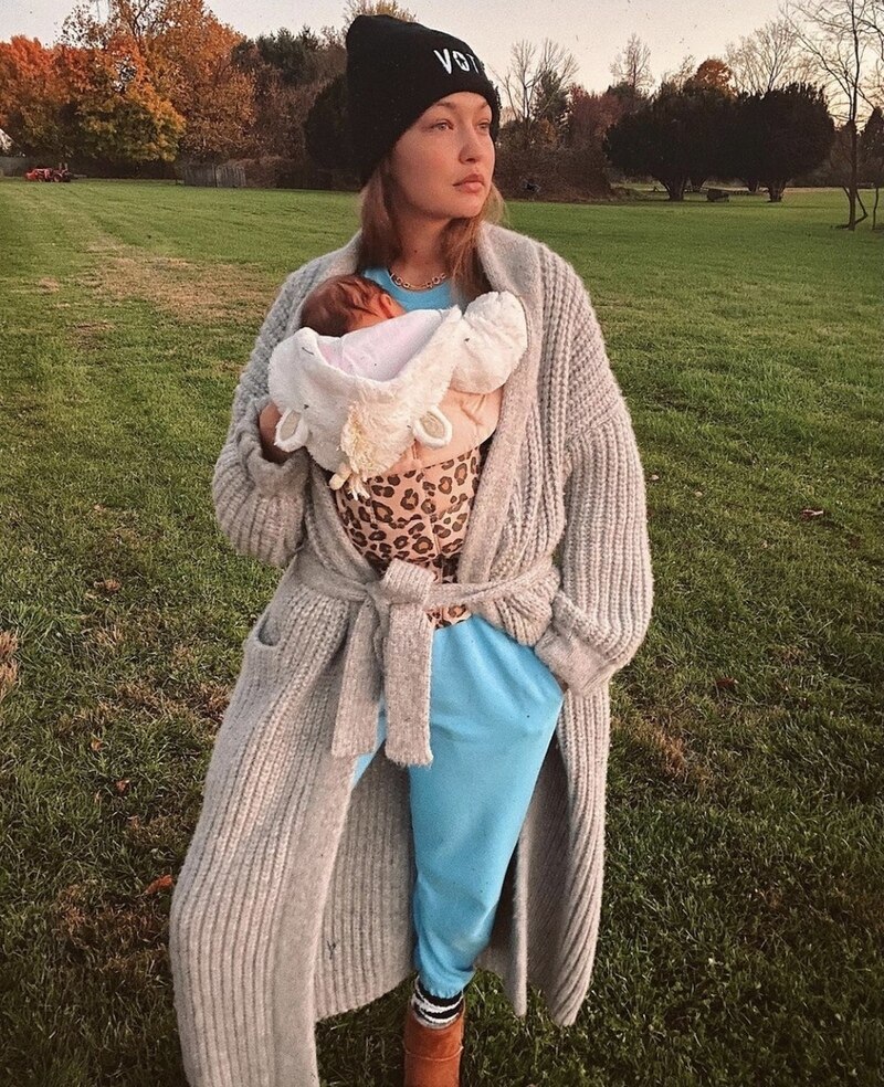 Джиджи Хадид с дочерью