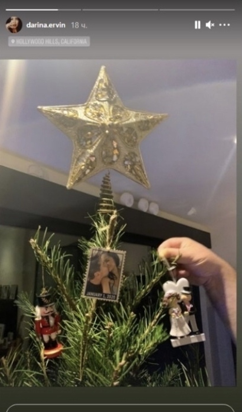 Новогодняя игрушка с совместной фотографией пары