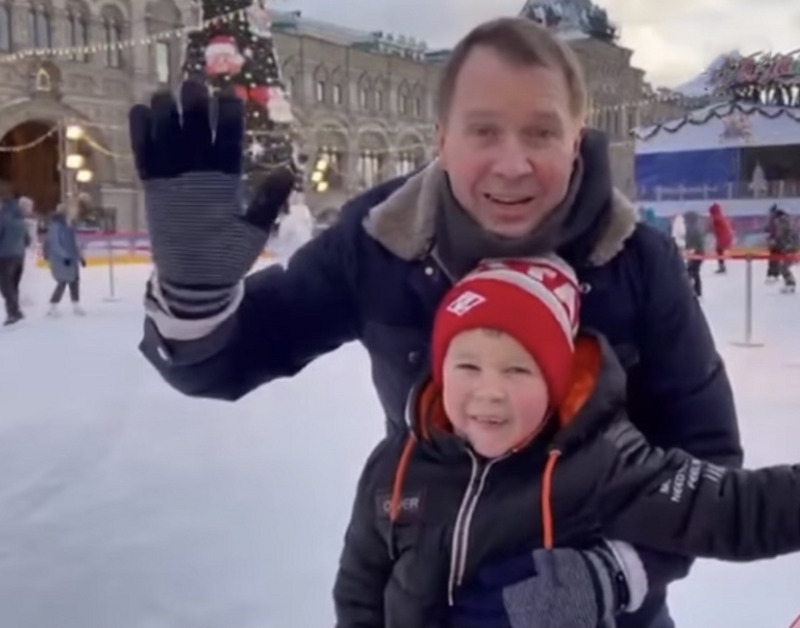 Евгений Миронов с сыном Петром