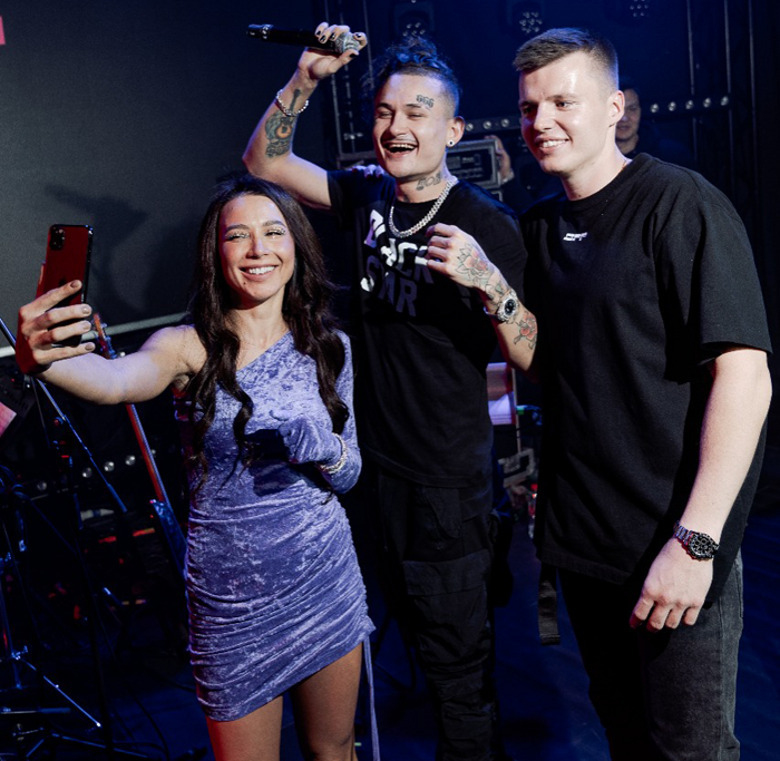 Валерия Чекалина с мужем Артемом и Моргенштерн