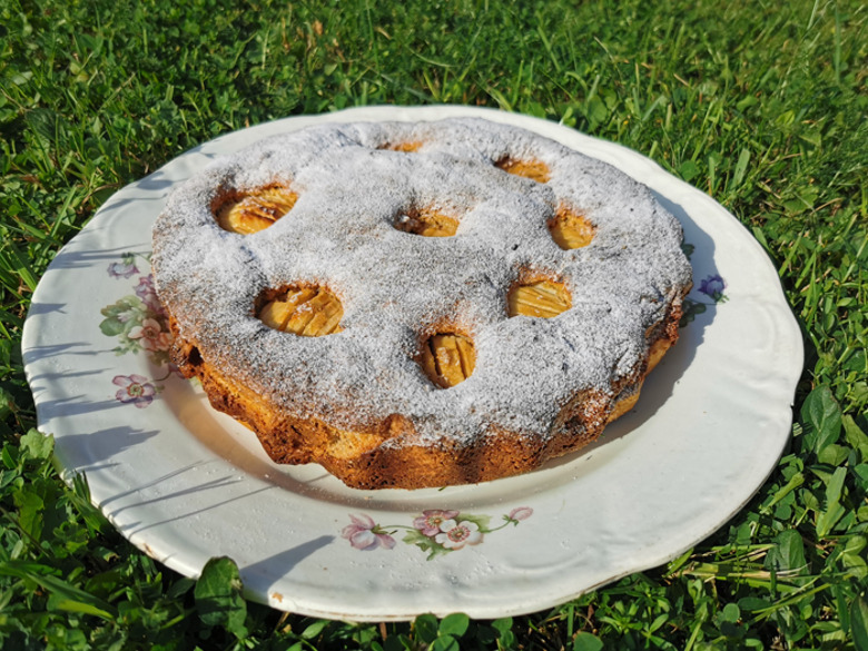 Цюрихский пасторский пирог с яблоками и миндалем