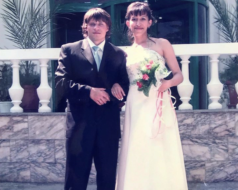 Елена Борщева и Валерий Юшкевич в день свадьбы