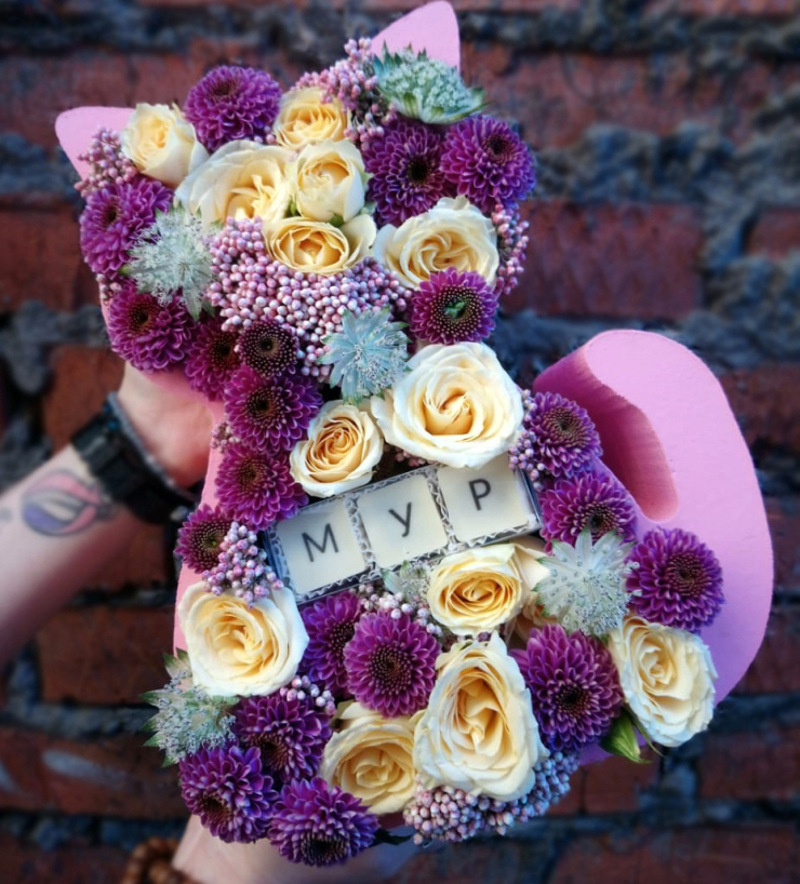 Цветочно-шоколадная композиция