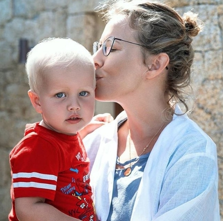 Ксения Собчак с сыном Платоном