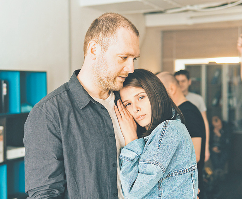 С Любовью Аксеновой на съемках сериала «Бывшие»