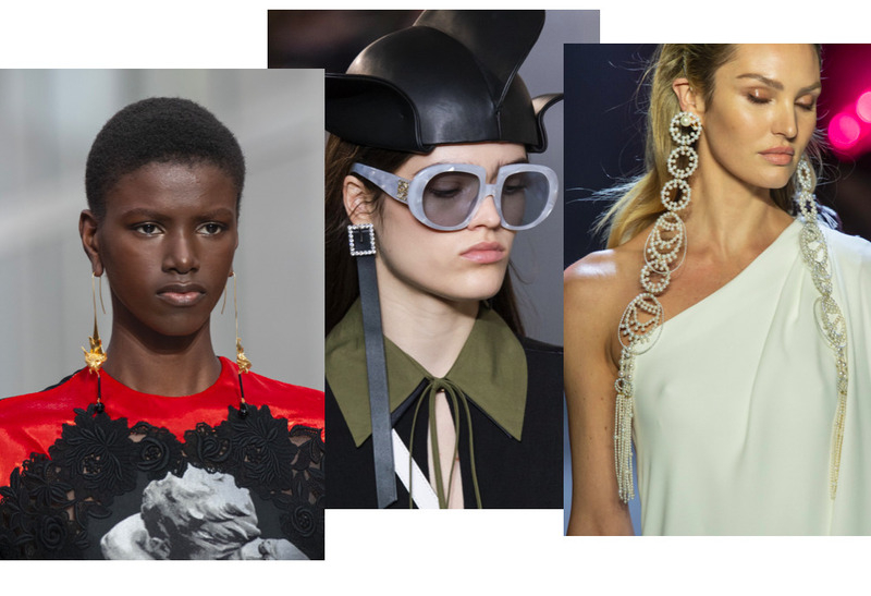 Valentino/ Loewe/ Prabal Gurung. Осень-зима 2019/2020. Длинные серьги визуально вытягивают шею