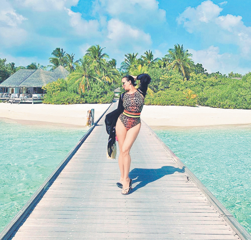 В графике певицы не так много времени на отдых. Но если уж отпуск, то по полной программе