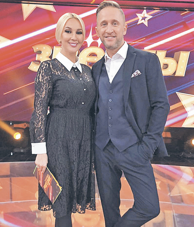 С Лерой Кудрявцевой на съемках телешоу «Звезды сошлись»