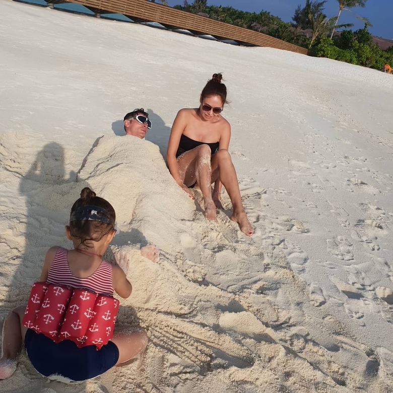 Лайсан Утяшева, Павел Воля и дочка София. Автор семейного фото - старший сын пары Роберт