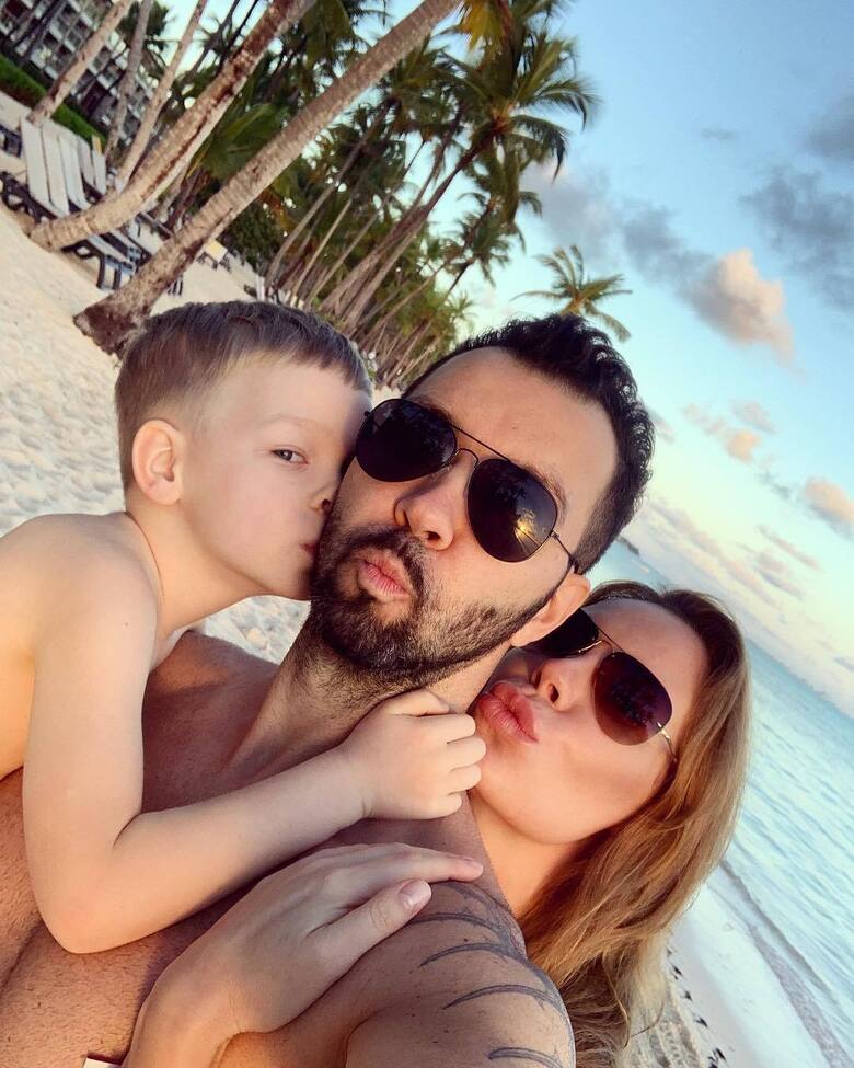 Денис Клявер с Ириной и Тимофеем