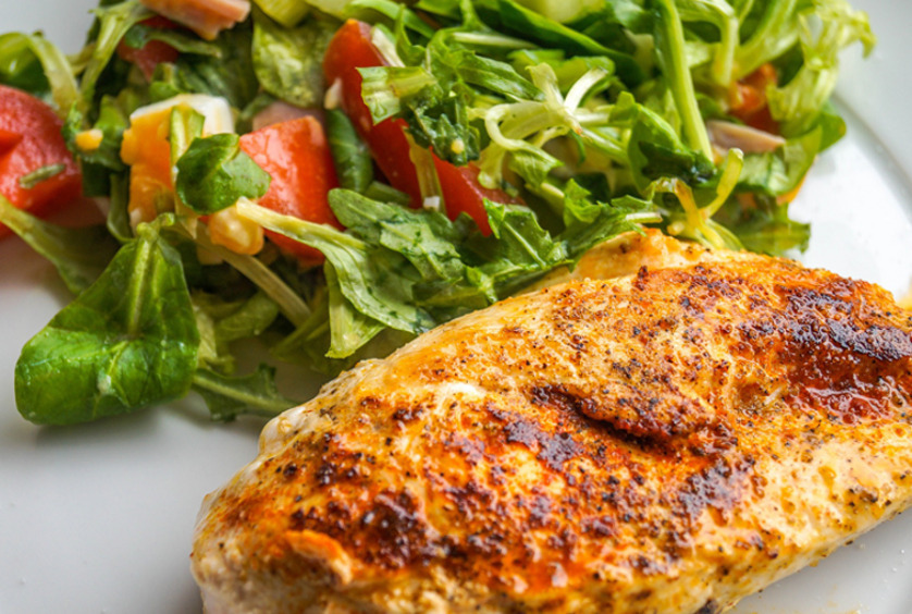 Курица, фаршированная блинами