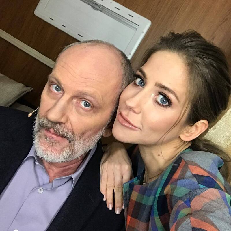 Рабочие моменты. Барановская и Гордон на съемках