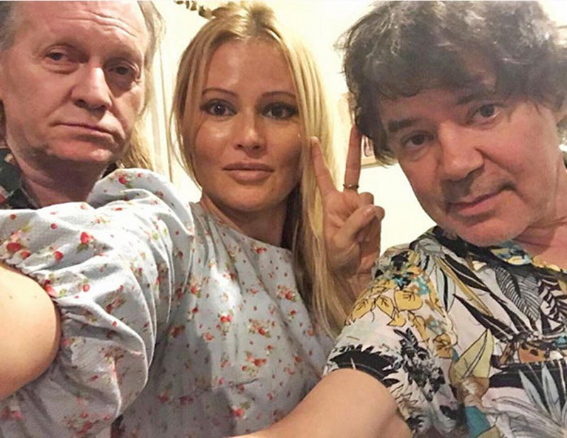 Крис Кельми с Даной Борисовой и Евгением Осиным