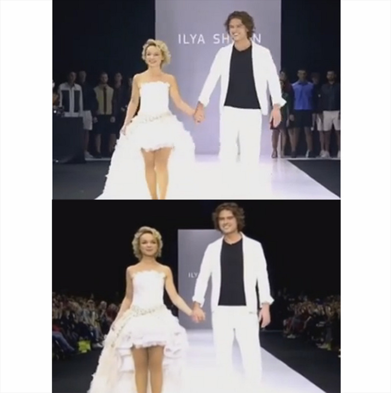 Прохор Шаляпин и Виталина Цымбалюк-Романовская на показе